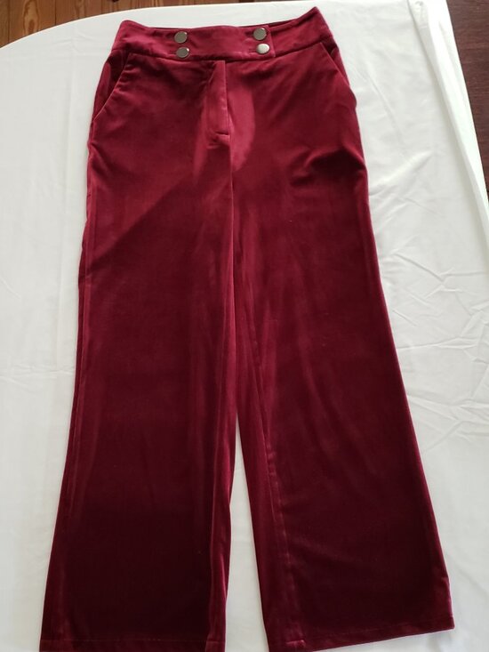 Calvin Klein Pants - Clavin Klein retro style velvet dress pants red wine 2P